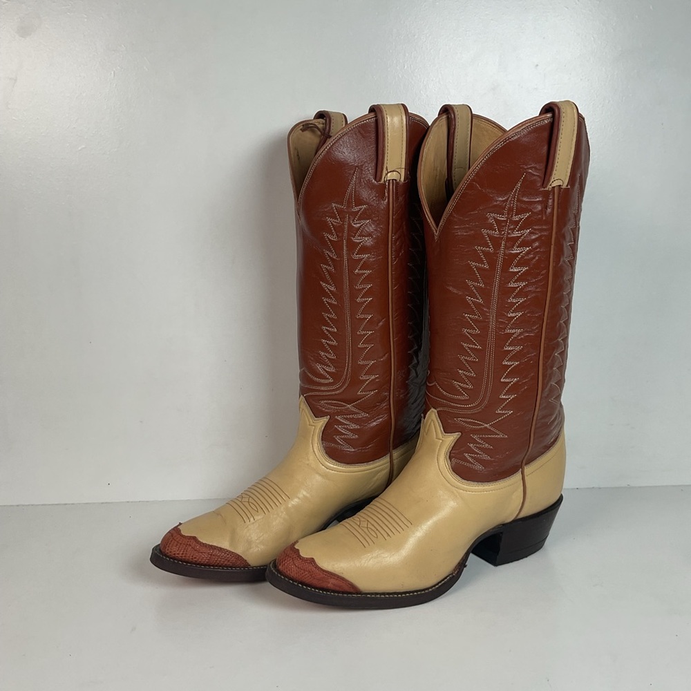 Vintage Tony Lama Urban Cowboy Boots | Gold Label | Men’s 7 B | Women’s 8